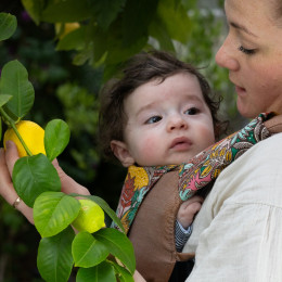 Guizy Couture - teething pads and baby hood for Guizy baby carrier - Oasis