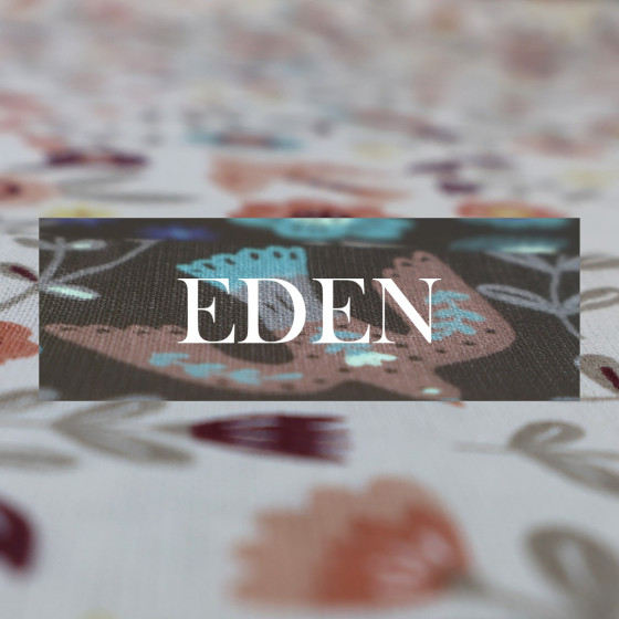 Guizy teething pads and baby hood print Eden