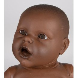 55 cm 1,1 kg newborn doll - Fille Afro-Caribéen