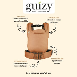 Guizy - Porte-bébé physiologique dès la naissance