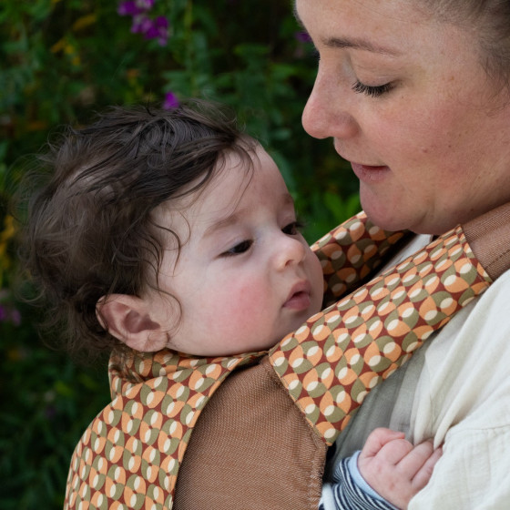 Guizy Brun Sarrasin - Porte-bébé physiologique dès la naissance Naturiou