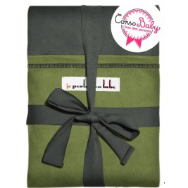 The original JPMBB Baby Wrap Grey-green, pocket Pistachio