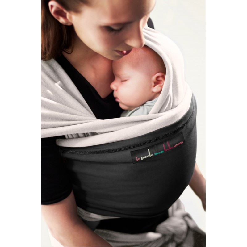 The Original Jpmbb Baby Wrap Ecru Pocket Black