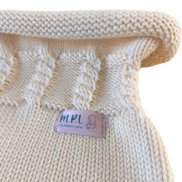 Ma Petite Laine Mon Cocon Douillet - Cocon d'emmaillotage en laine mérinos - Ecru