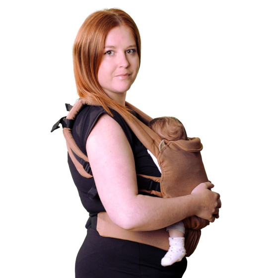 Naturioù Guizy Brun Sarasin - Ergonomic baby carrier from birth