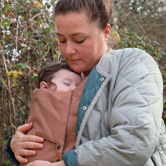 Guizy Brun Sarrasin - Porte-bébé physiologique dès la naissance Naturiou