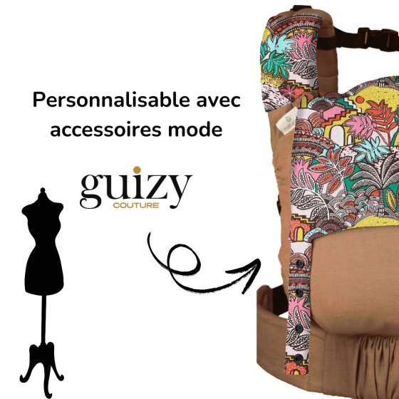 Naturioù Guizy Brun Sarasin - Ergonomic baby carrier from birth