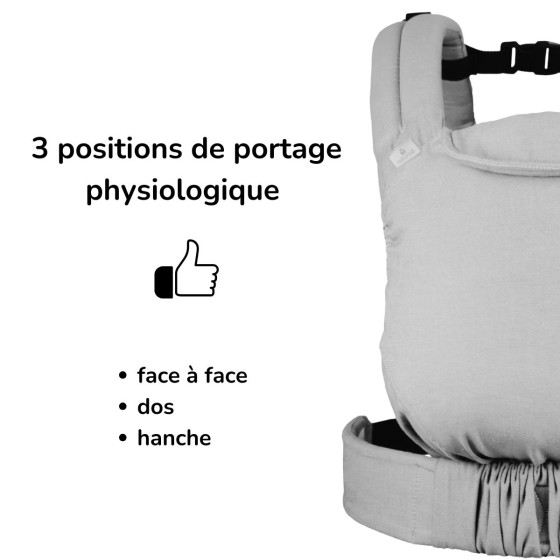 Naturioù Guizy Brun Sarasin - Ergonomic baby carrier from birth