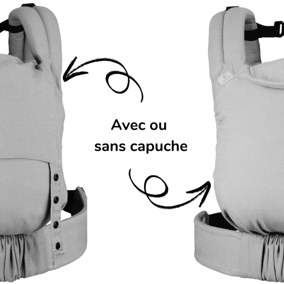 Naturioù Guizy Gris Marin - Ergonomic baby carrier from birth