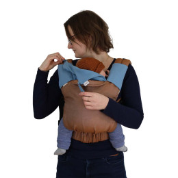 Guizy Couture - teething pads and baby hood - simply for Guizy baby carrier - Bleu denim