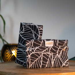 Guizy Couture Jacquard - capuche et protège bretelles - Millefeuilles Noir