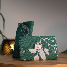 Guizy Couture Jacquard - capuche et protège bretelles - Botanie Emeraude