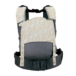 Guizy Couture Jacquard - capuche et protège bretelles - Millefeuilles Ocre