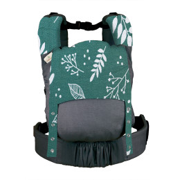 Guizy Couture Jacquard - capuche et protège bretelles - Botanie Emeraude