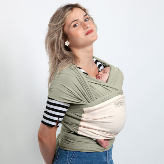 copy of Echarpe Je Porte Mon Bébé Jpmbb Gris clair Poche turquoise