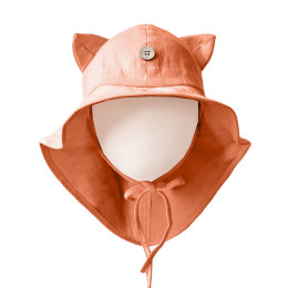 ManyMonths ECO Hempies Adjustable Summer Hat with Kitty Ears - Ginger Orange