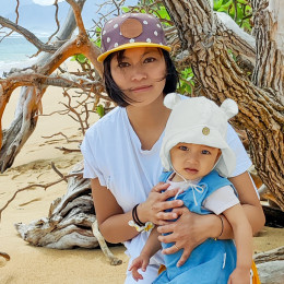 Manymonths Chapeau de soleil à oreilles d’ourson ajustable