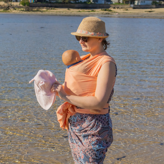 Naturioù R'Wrap Orange – écharpe de portage respirante