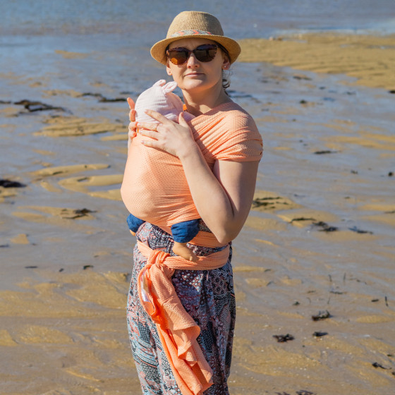 Naturioù R'Wrap Orange – mesh baby wrap