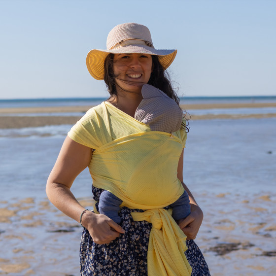 Naturioù R'Wrap Jaune Pastel – écharpe de portage respirante