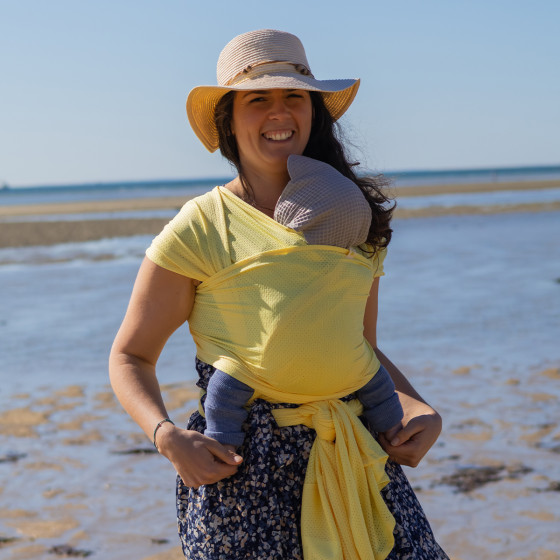 Naturioù R'Wrap Jaune Pastel – écharpe de portage respirante