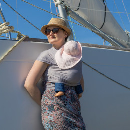 Naturioù R'Wrap Gris – écharpe de portage respirante
