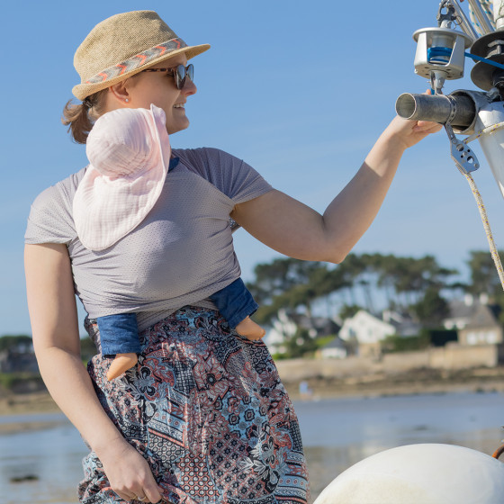 Naturioù R'Wrap Gris – écharpe de portage respirante
