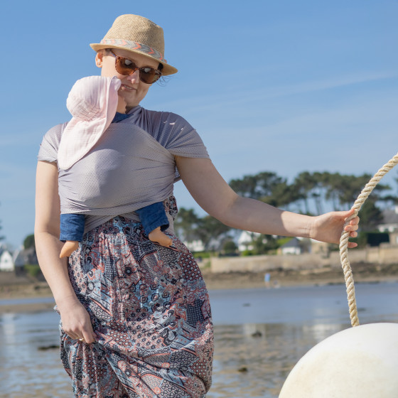 Naturioù R'Wrap Gris – écharpe de portage respirante