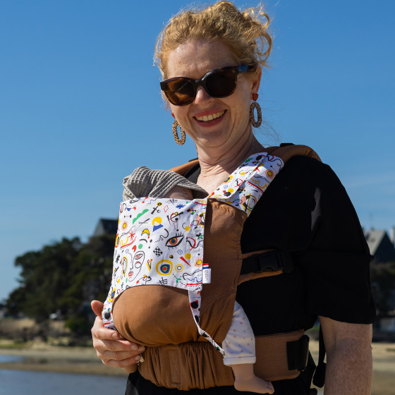 Naturioù Guizy Brun Sarrasin - Ergonomic baby carrier from birth