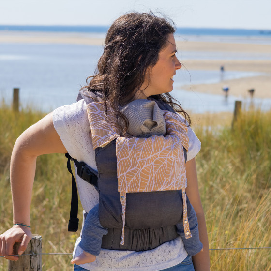 Naturioù Guizy Gris Marin - Ergonomic baby carrier from birth