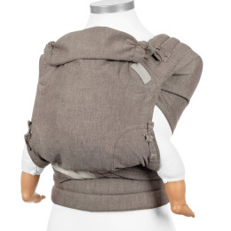 Fidella Fly Tai baby size meï-tai - Chevron Walnut Brown