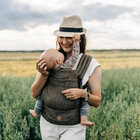 LennyLamb LennyLight - Porte-bébé Nouveau-né en lin Lennylamb