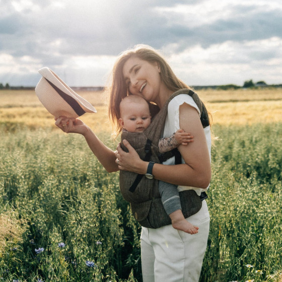 LennyLamb LennyLight - Porte-bébé Nouveau-né en lin Lennylamb