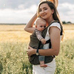 LennyLamb LennyLight Linen Baby Carrier - Arrow Wood