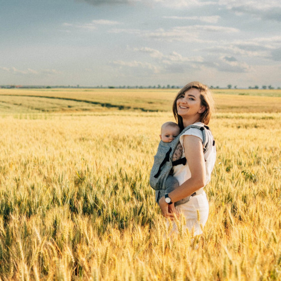 LennyLamb LennyLight - Porte-bébé Nouveau-né en lin Lennylamb