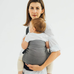 LennyLamb LennyHip Little Herringbone Ombre Grey - hip baby carrier