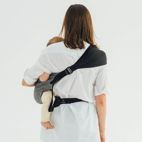 LennyLamb LennyHip Little Herringbone Ombre Grey - hip baby carrier