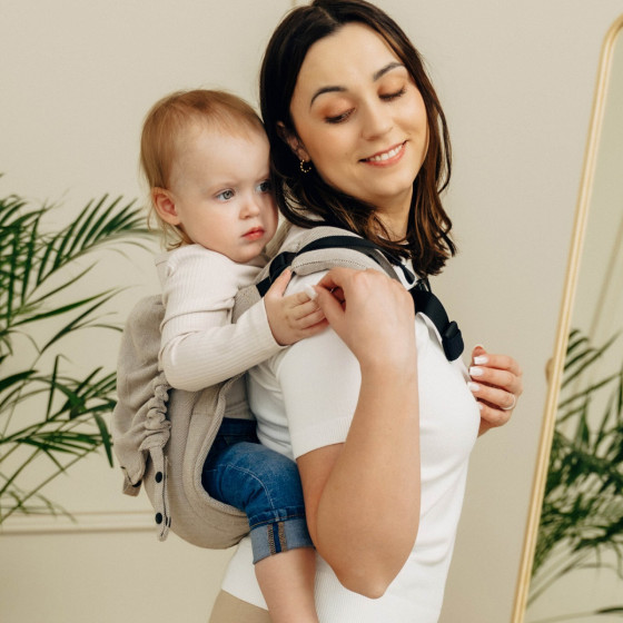 Peanut Butter Lennylamb Onbuhimo PRO Standard en Sergé Brisé - Porte-bébé dorsal