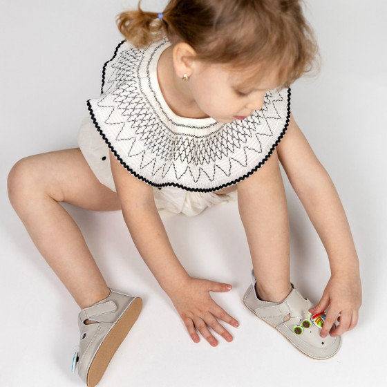 ERDA Play - Chaussures barefoot enfant - Grey Play Gris