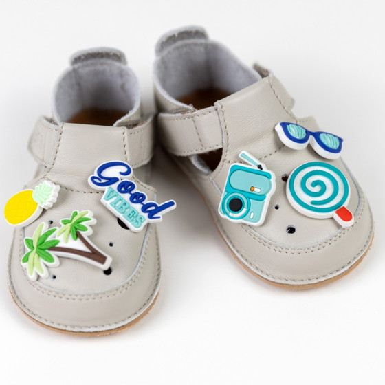 ERDA Play - Chaussures barefoot enfant - Grey Play Gris