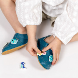 ERDA Play - Chaussures barefoot enfant - Bleu Play Teal