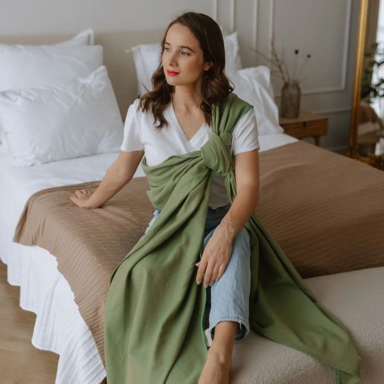 Storchenwiege Wrap Leo Green Storchenwiege baby carrier