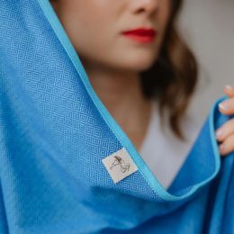 Storchenwiege Leo Turquoise Écharpe De Portage Storchenwiege baby carrier