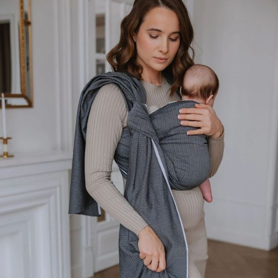 Storchenwiege Wrap Leo Grey 4,60 m Storchenwiege baby carrier