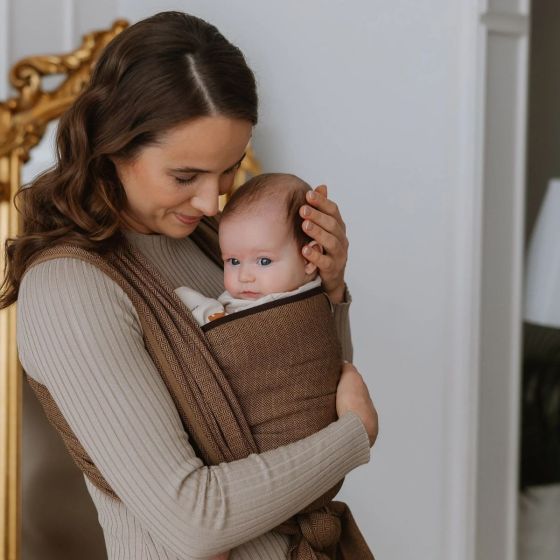 Storchenwiege Wrap Leo Coffee 4,60 m Storchenwiege baby carrier