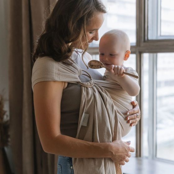 Storchenwiege Ring Sling Leo Natural Storchenwiege baby carrier