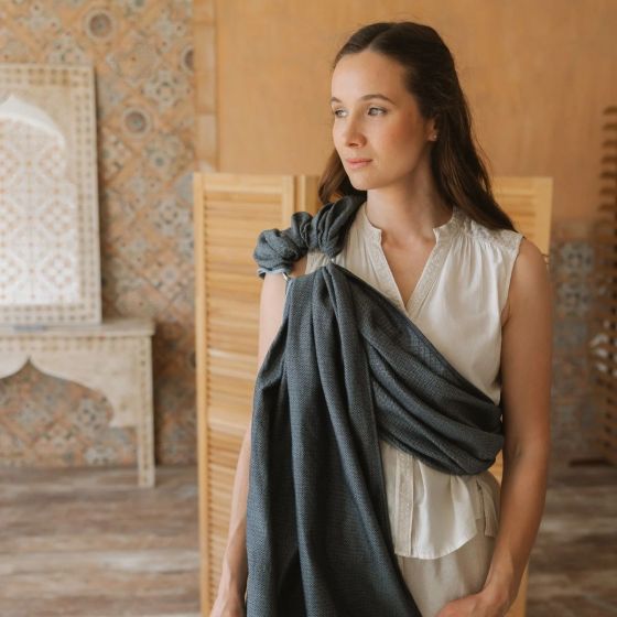 Storchenwiege RingSling Leo Gris Storchenwiege baby carrier