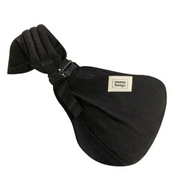 Mama Hangs - Carry & Walk Jacquard - Black palms