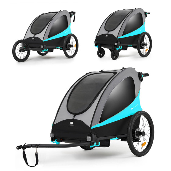 KinderKraft NAVA - Remorque Vélo Enfant 3en1
