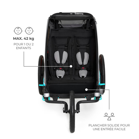 KinderKraft NAVA - Remorque Vélo Enfant 3en1